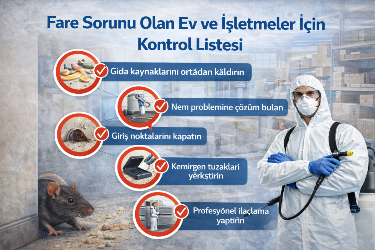  Fare Sorunu Olan Ev ve İşletmeler İçin Kontrol Listesi 