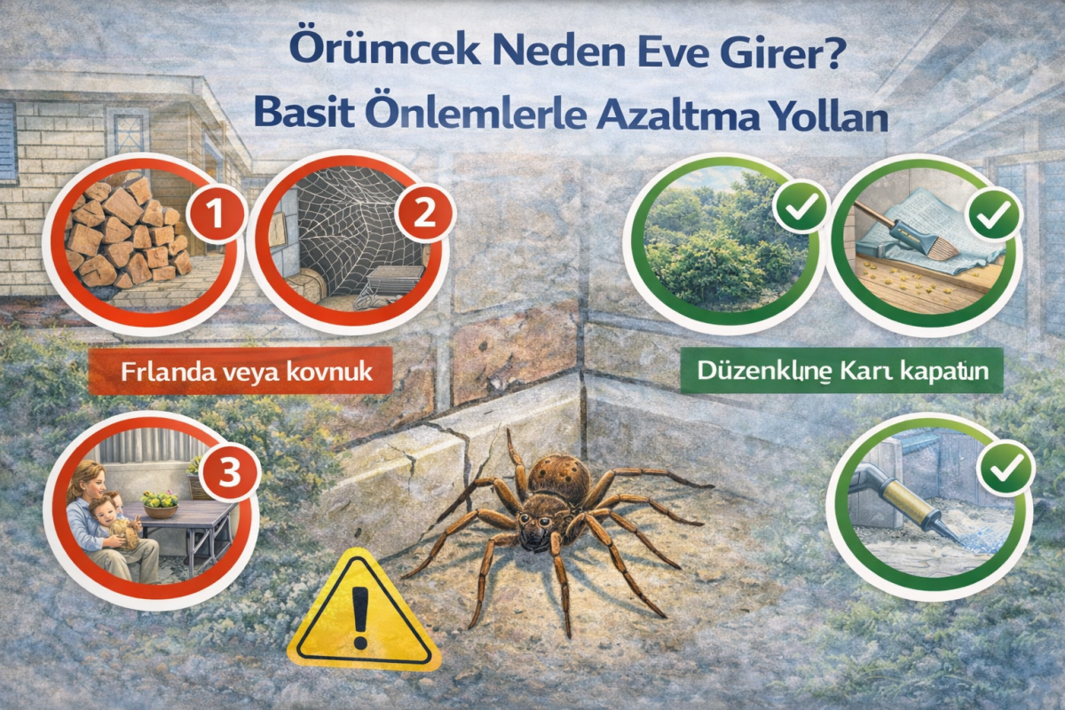 Örümcek Neden Eve Girer? Basit Önlemlerle Azaltma Yolları 